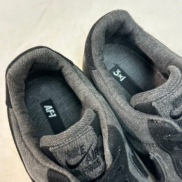 EXCELLENT Nike 3x1 x Air Force 1 "Black Denim" Selvedge Basketball Streetwear 11 - Picture 8 of 11
